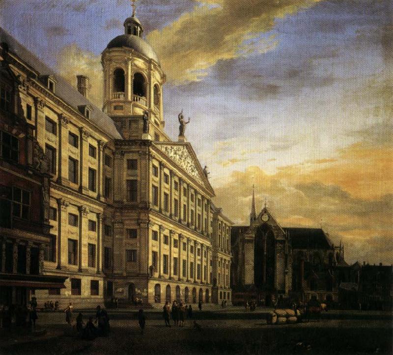 Jan van der Heyden The City Hall in Amsterdam oil painting picture